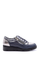 Women's Zipper Detailed Leather Sports Shoes | Derimod