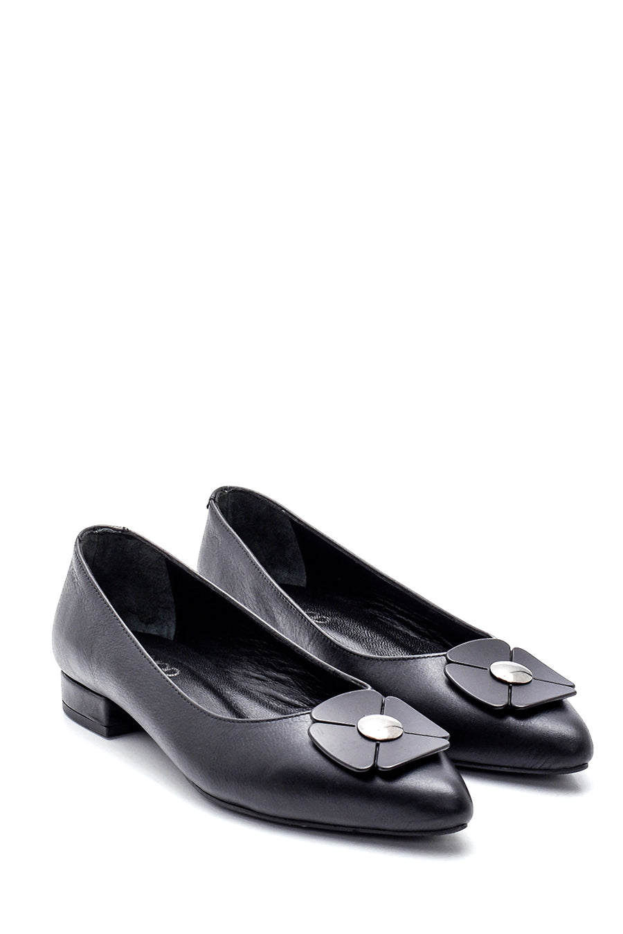 Women's Leather Buckle Ballerinas