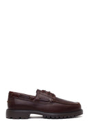 Male Brown Lace-Up Thick-Soled Leather Casual Shoes | Derimod