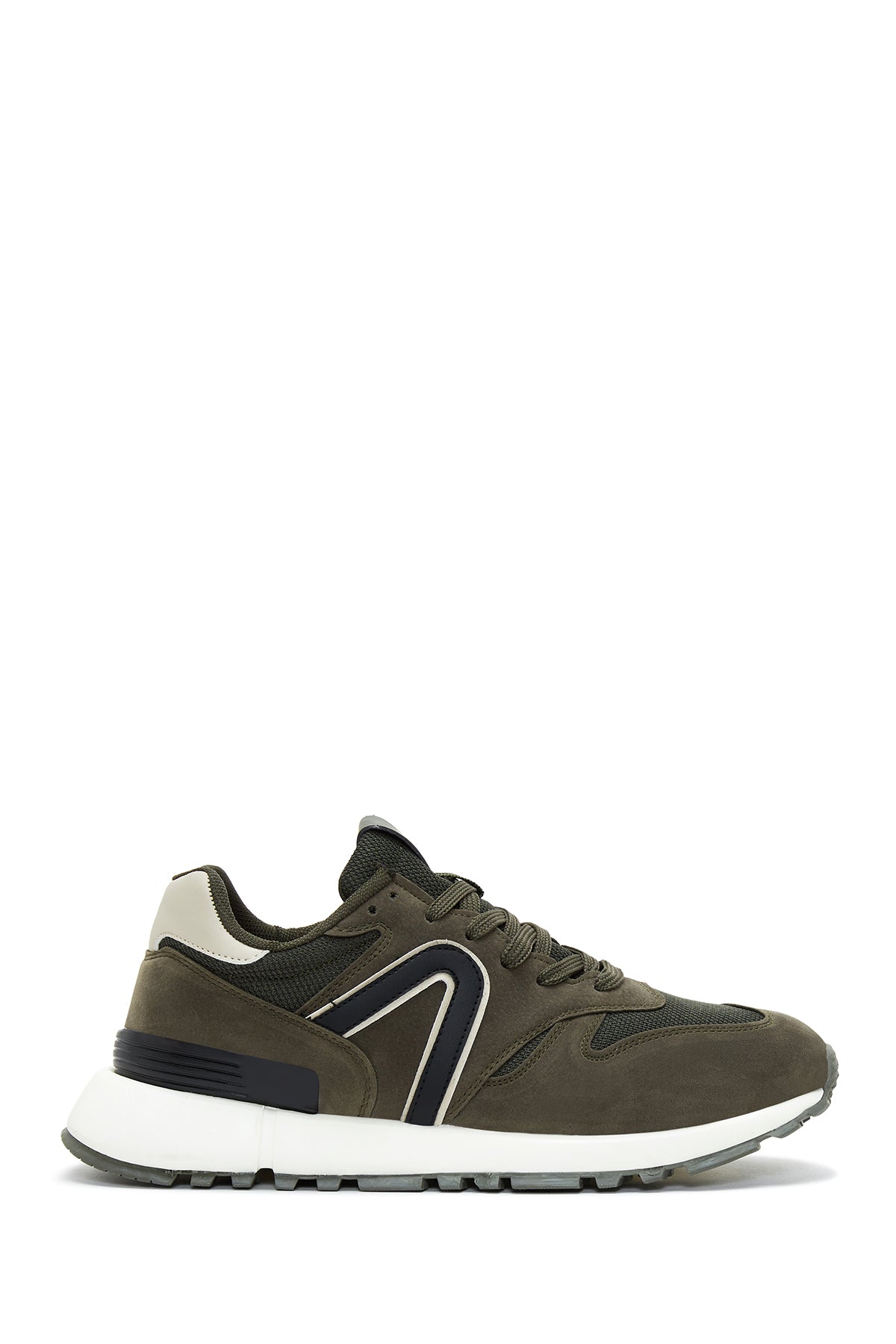 Erkek Haki Süet Deri Sneaker 22WFD627214 | Derimod