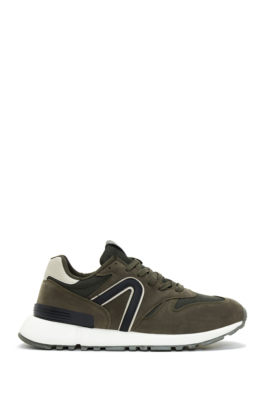 Erkek Haki Süet Deri Sneaker 22WFD627214 | Derimod