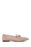 Kadın Bej Deri Klasik Loafer | Derimod