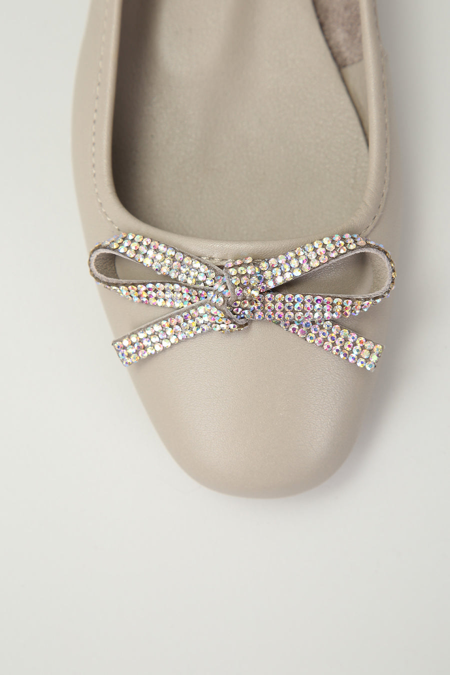 Women's Leather Ballerinas with Bow Detail
