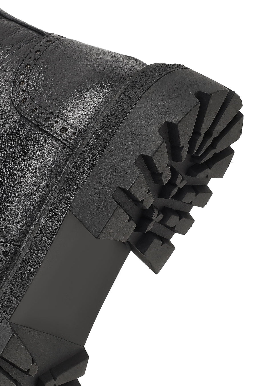 Men's Black Zippered Leather Boots