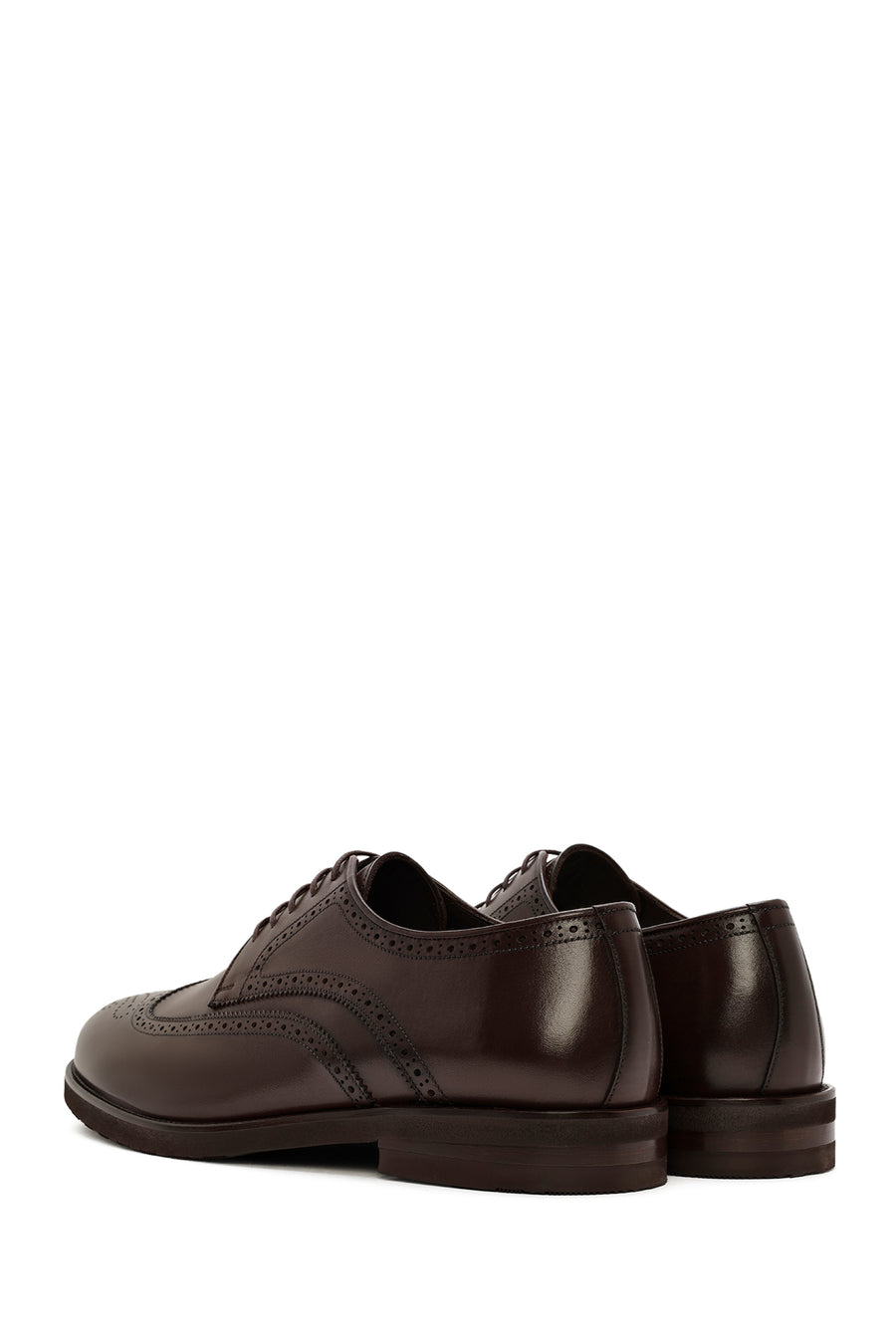 Men's Brown Lace-Up Leather Classic Shoes