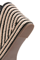 Women's Black Ankle Strap Wedge Heeled Sandals | Derimod