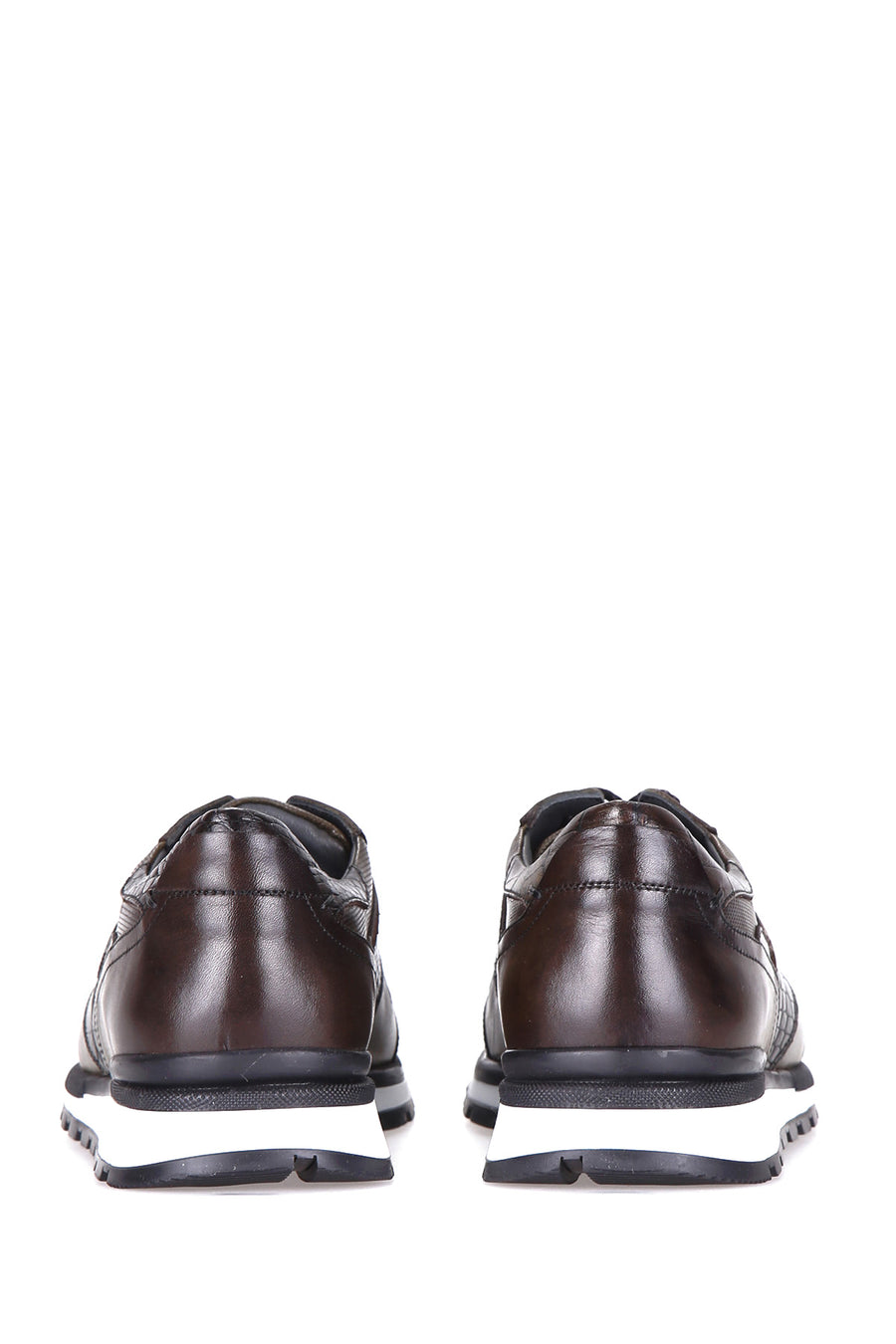 Kroko Desenli Erkek Deri Sneaker