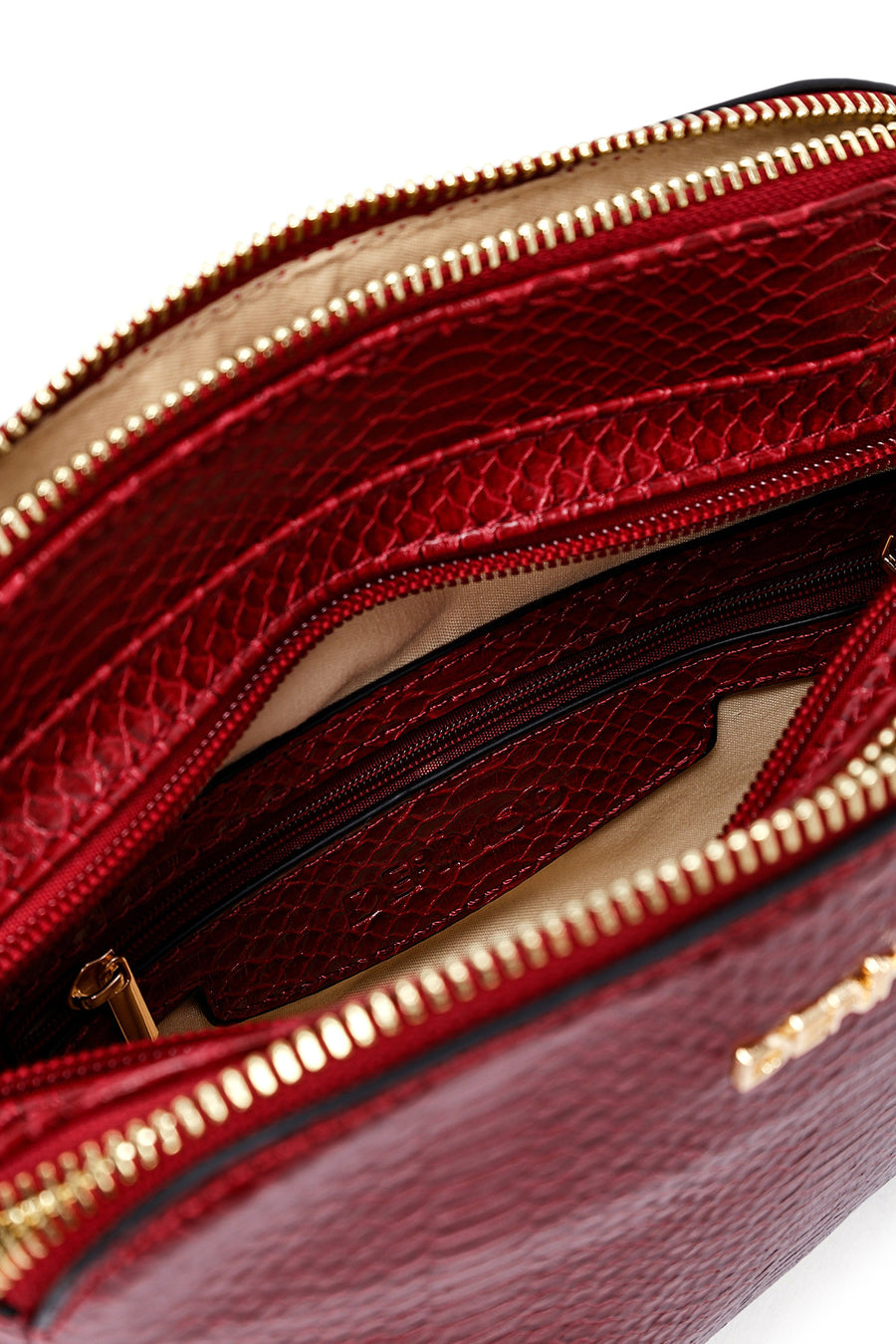 Woman Burgundy Printed Crossbody Bag