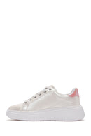 Women's White Lace-Up Thick Soled Sneaker | Derimod