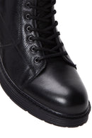 Men's Black Leather Classic Boots | Derimod