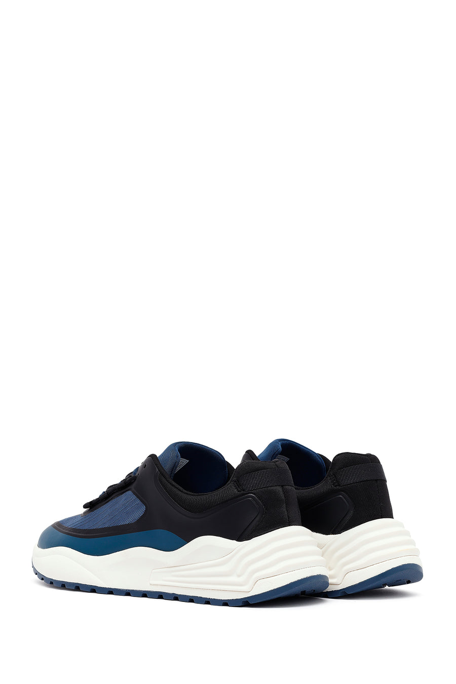 ACBC x Derimod Men's Navy Blue Lace-Up Thick-Sole Fabric Sneakers