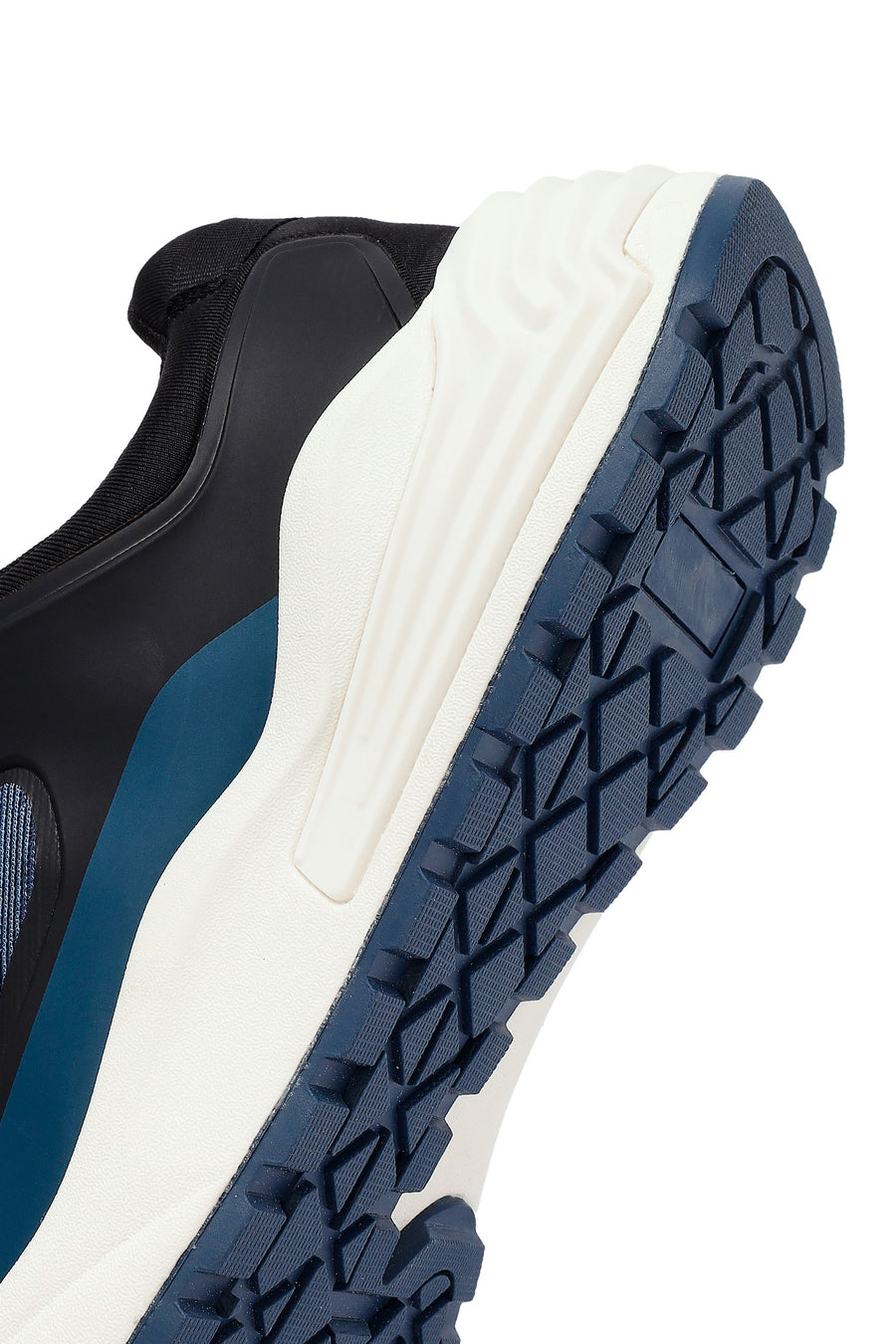 ACBC x Derimod Men's Navy Blue Lace-Up Thick-Sole Fabric Sneakers