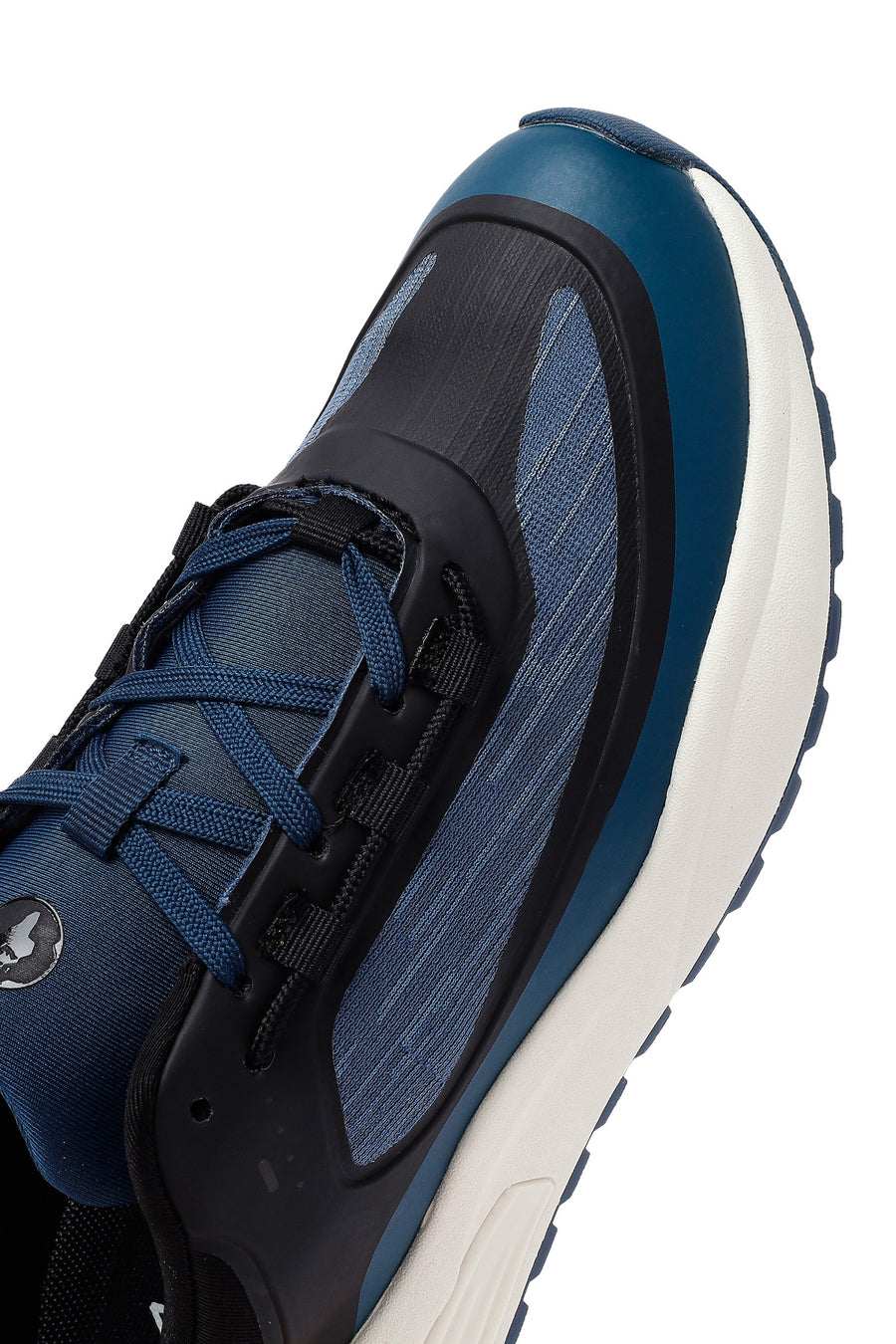 ACBC x Derimod Men's Navy Blue Lace-Up Thick-Sole Fabric Sneakers