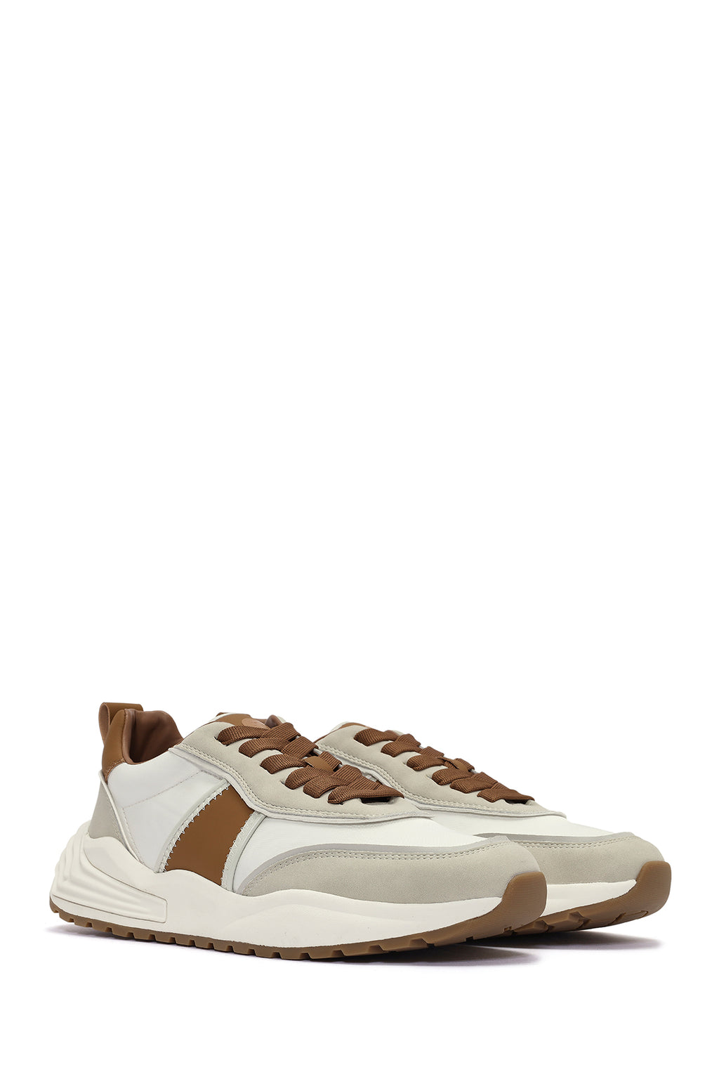 ACBC x DERİMOD Erkek Taba Bağcıklı Kalın Tabanlı Sneaker