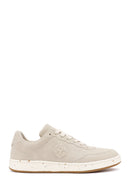 ACBC x Derimod Men's Beige Lace-Up Suede Sneakers | Derimod
