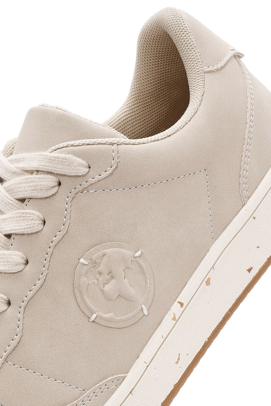 ACBC x Derimod Men's Beige Lace-Up Suede Sneakers