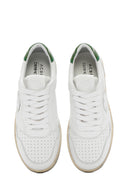ACBC x DERİMOD Kadın Beyaz Bağcıklı Deri Sneaker | Derimod