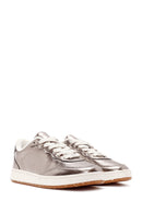 ACBC x Derimod Women's Bronze Lace-Up Metallic Sneakers | Derimod