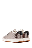ACBC x Derimod Women's Bronze Lace-Up Metallic Sneakers | Derimod