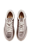 ACBC x Derimod Women's Bronze Lace-Up Metallic Sneakers | Derimod