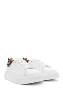 ACBC x Derimod Kadın Beyaz Bağcıklı Leopar Detaylı Sneaker | Derimod