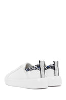 ACBC x Derimod Kadın Beyaz Bağcıklı Leopar Detaylı Sneaker | Derimod