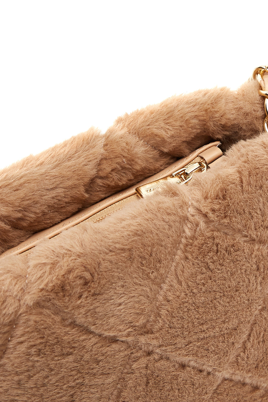 Kadın Camel Peluş Omuz Çantası