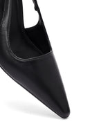 Woman Black Open-Back Thin High Heel | Derimod