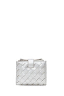 Woman Silver Metallic Wallet | Derimod