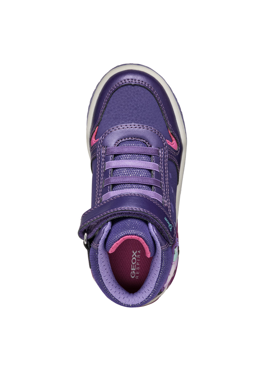 Geox Girls Purple Girl Lace-Up Ankle Sneakers