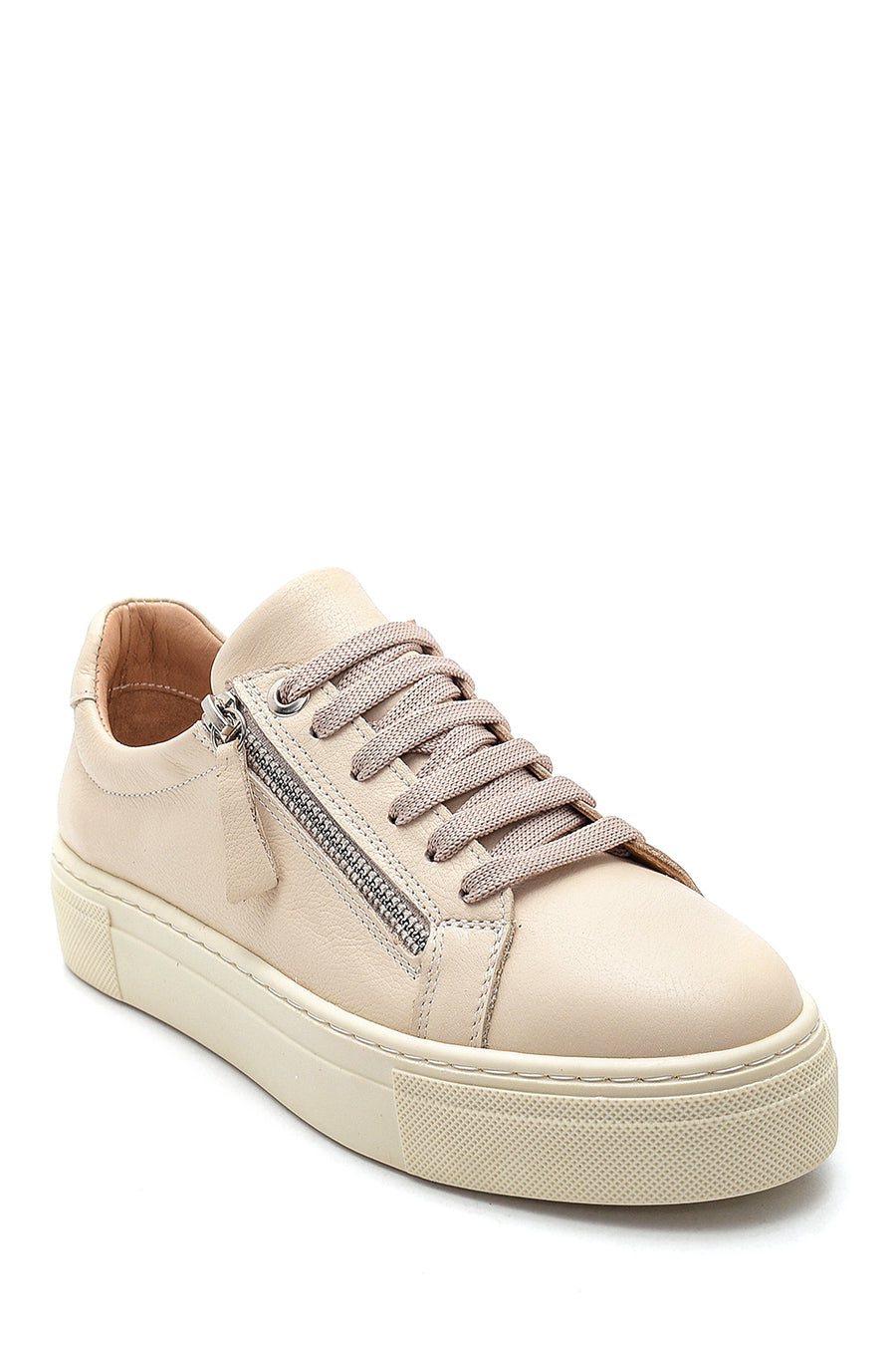 Women's Leather Zipper Sneaker