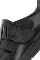 Men's Black Leather Casual Sandals | Derimod