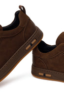 Male Brown Lace-Up Nubuck Leather Sneaker | Derimod