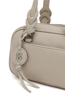 Woman Gray Mini Shoulder Bag with Long Strap | Derimod