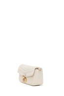Woman Cream Long-Strap Quilted Mini Crossbody Bag | Derimod