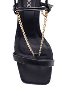 Women's Black Chain Heeled Sandals | Derimod