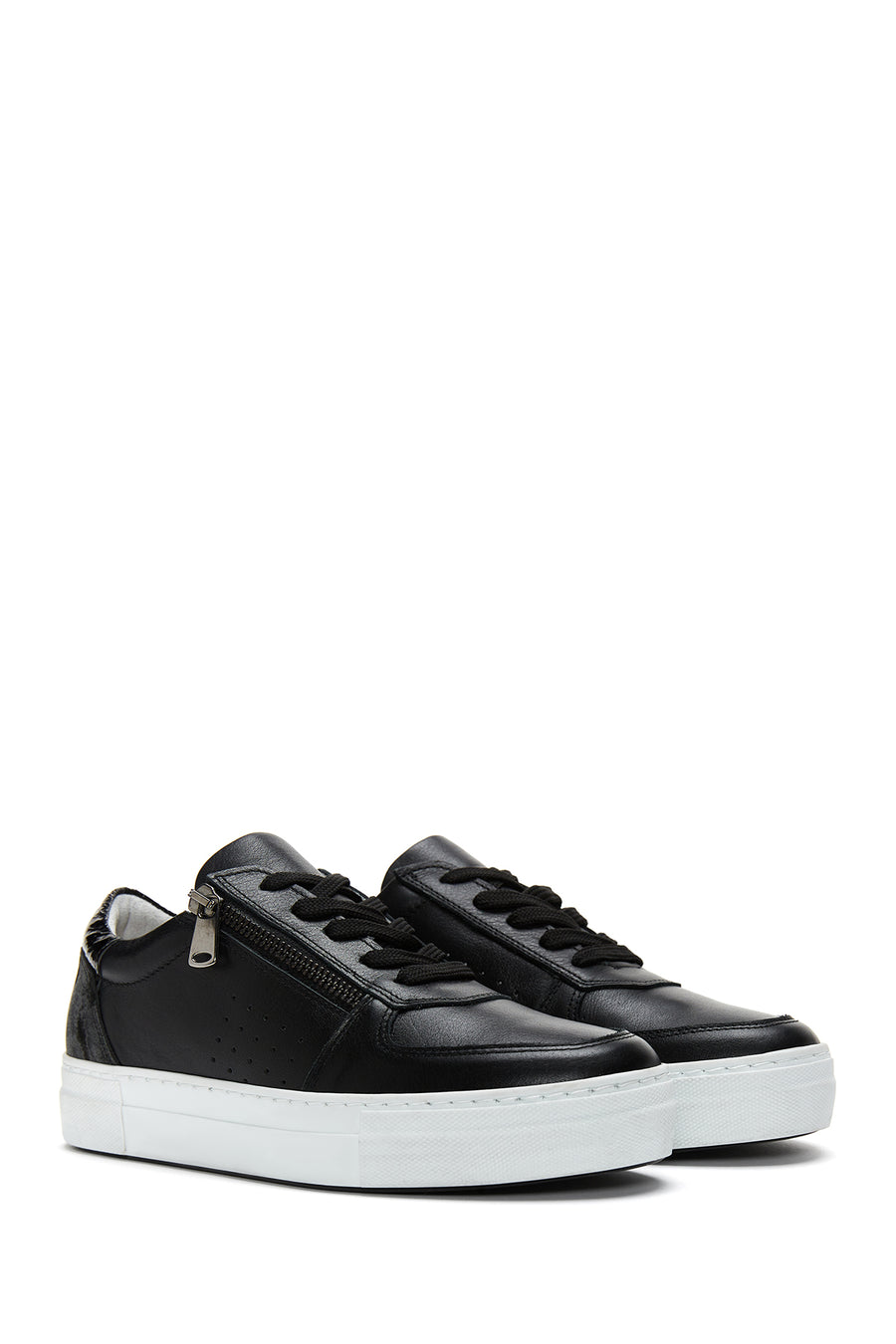 Women's Leather Zipper Sneaker