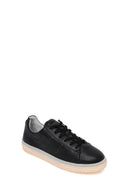 Woman Black Lace-Up Leather Sneaker | Derimod