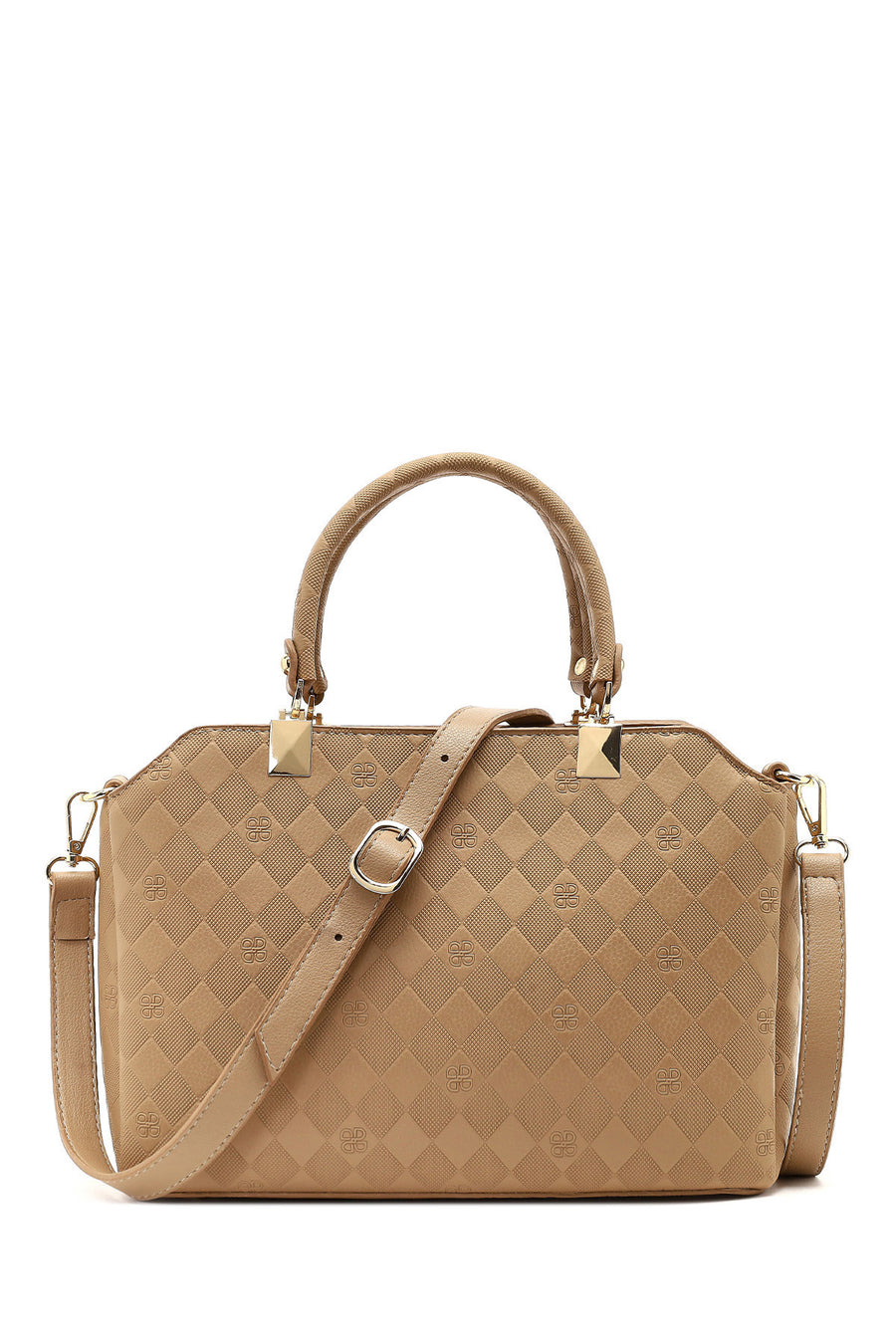 Women's Brown Long Strap Printed Sleeve Bag 25SBD201226 | Derimod