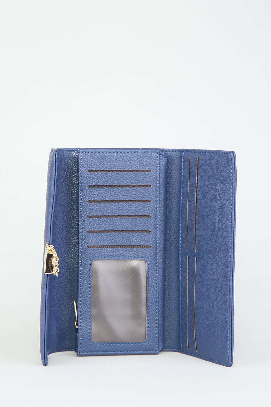 Women's Navy Blue Faux Leather Wallet