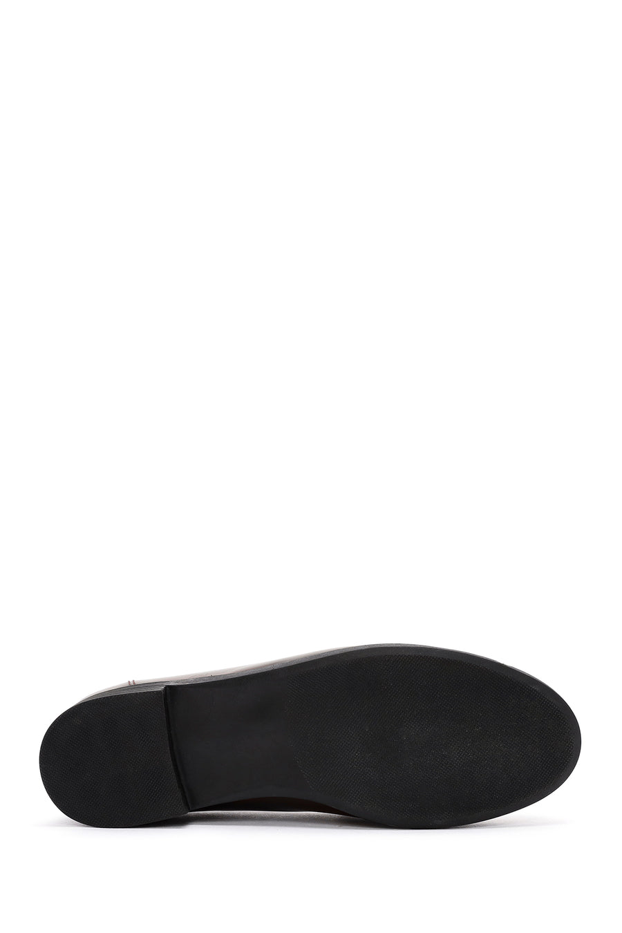 Women's Burgundy Buckle Detailed Leather Masculine Loafer