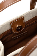 Women's Beige Long Strap Fabric Crossbody Bag | Derimod