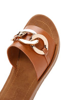 Women's Tan Accessory Slippers | Derimod
