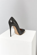 Women's Black Leather Stiletto | Derimod