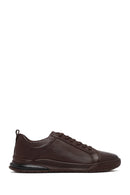 Erkek Kahverengi Bağcıklı Deri Casual Sneaker | Derimod