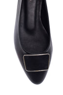 Women's Black Leather Ballerina Ballet Shoes | Derimod