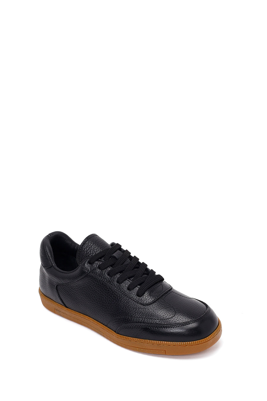 Male Black Lace-up Leather Sneaker