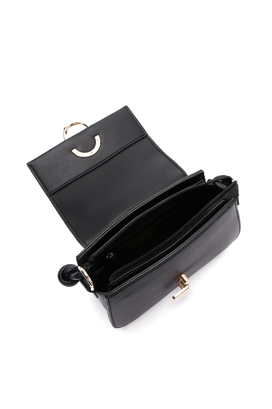 Women's Black Long Strap Shoulder Bag
