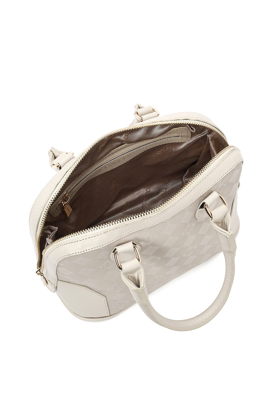 Women's Cream Long Strap Printed Crossbody Bag