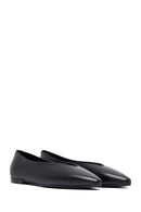 Woman Black Leather Babet | Derimod